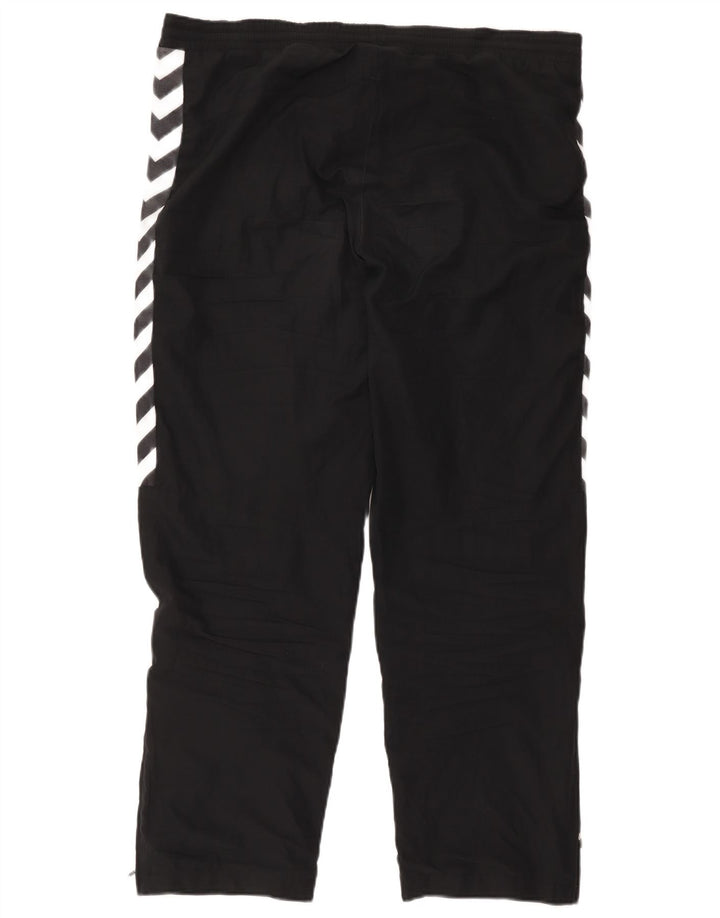 Hummel Herren-Trainingshose mit Grafik, groß, schwarzes Farbblock-Polyester