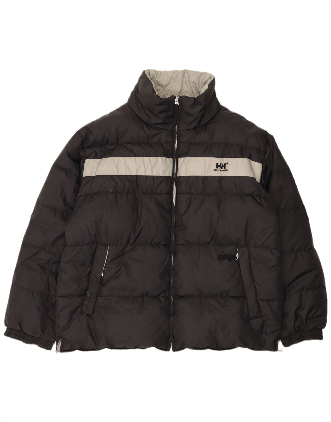 Helly Hansen Herren Jacke mit grafischer Polsterung, UK 44 2XL, schwarzes Colourblock-Nylon
