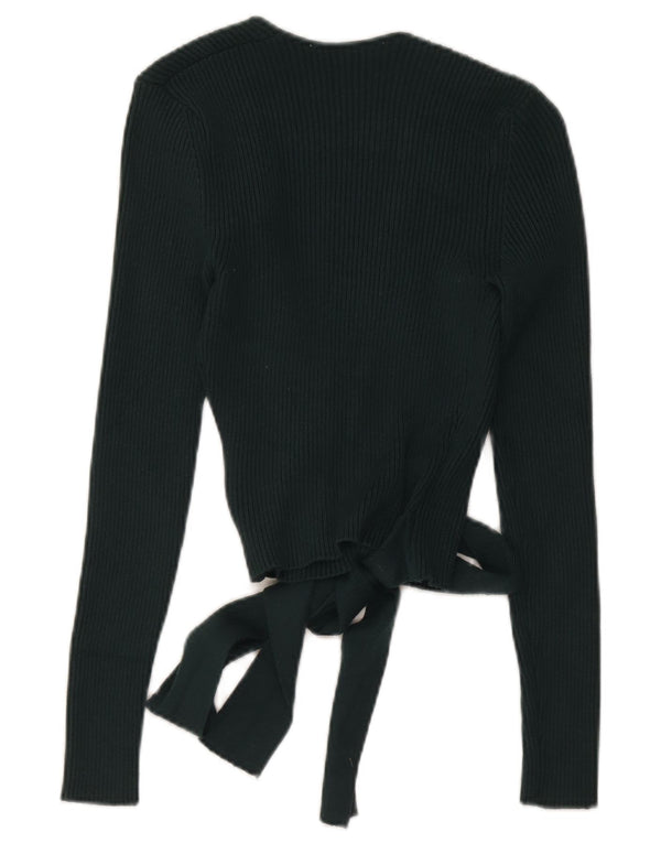 Zara Damen-Wickel-Cardigan-Oberteil, UK-Größe 44, Größe L, grüne Viskose