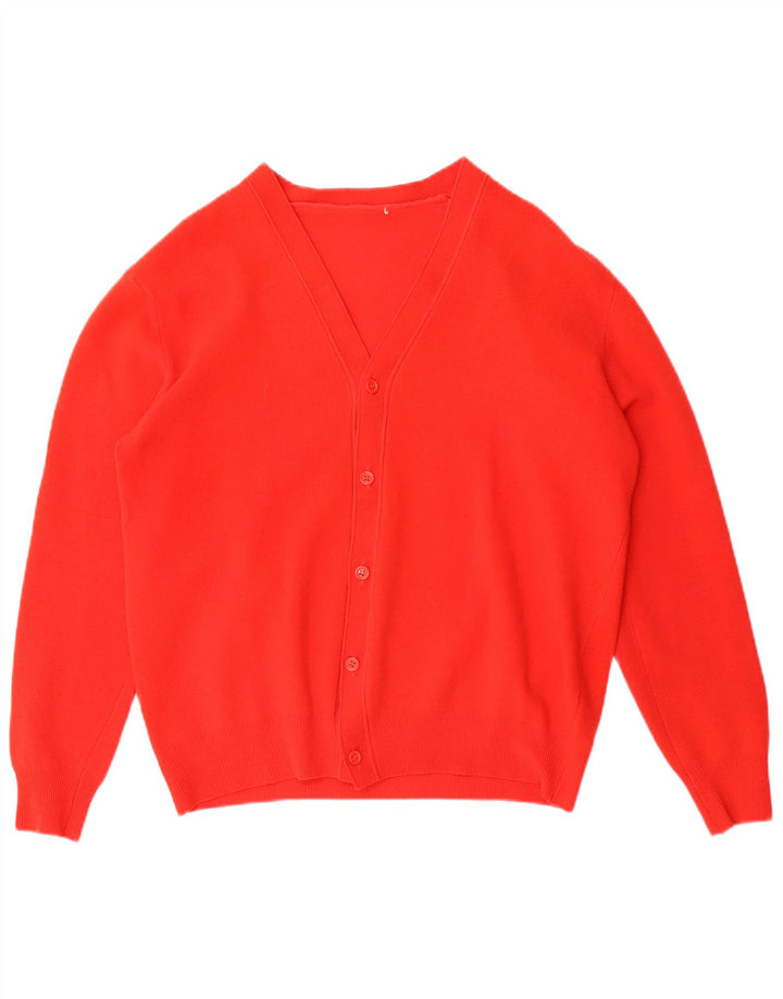 Vintage Damen Strickjacke IT 54 3XL Rot
