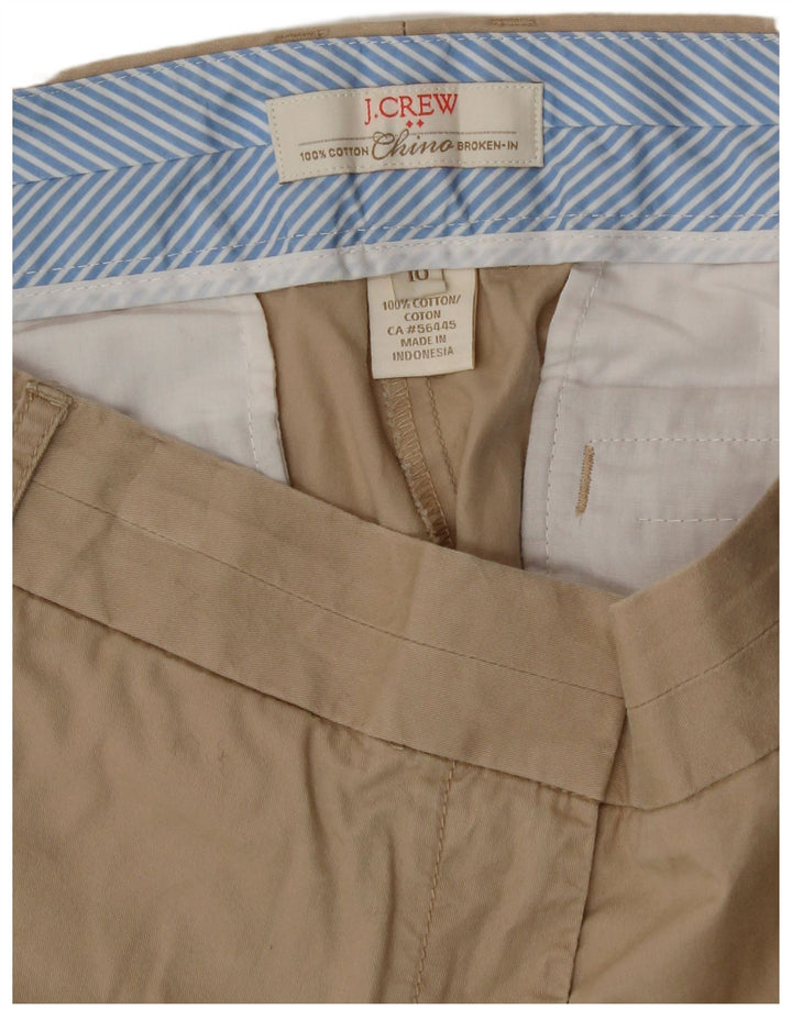 J. Crew Damen Broken In Chino Shorts US 10 Large W34 Beige Baumwolle