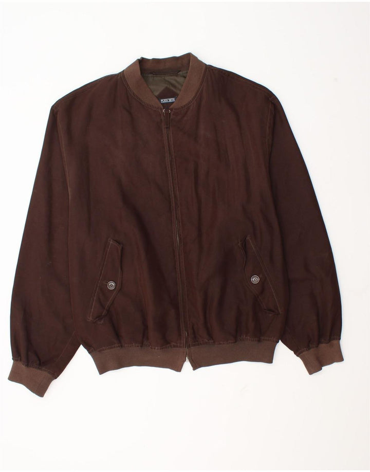 Faciba Herren Bomberjacke IT 52 XL Braune Seide