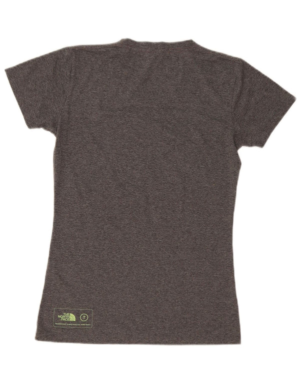 The North Face Grafik-T-Shirt für Damen, UK 10, Größe S, grau gefleckte Baumwolle