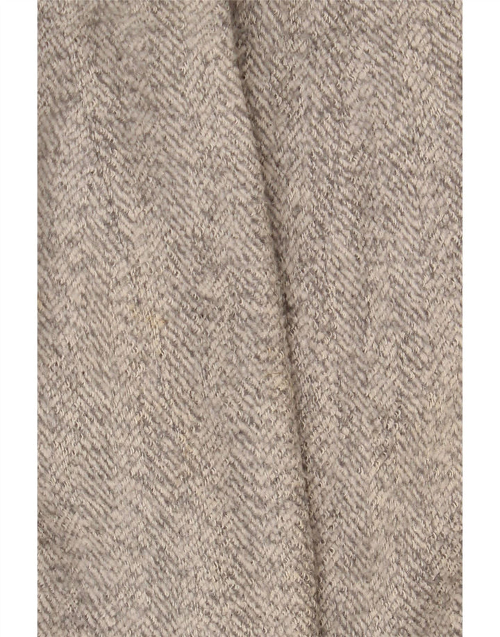 Zara Damen Mantel UK 12 Mittelbeige Herringbone Polyester
