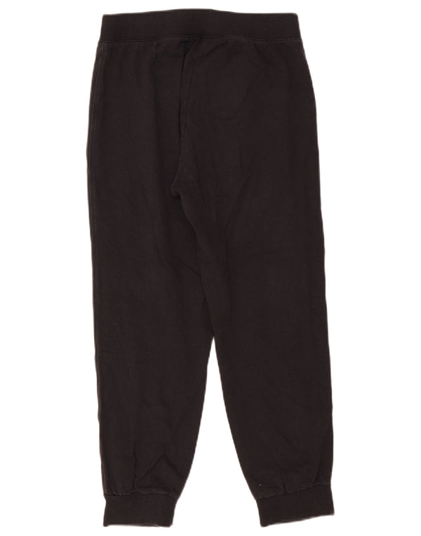 Champion Womens Crop Trainingsanzug Hose Jogger UK 12 Medium Schwarz Baumwolle