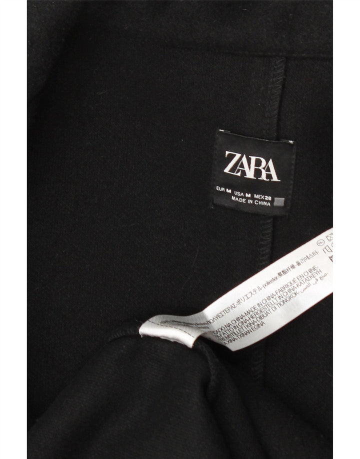 Zara Womens Open Overcoat UK 14 Mittelschwarzes Polyester