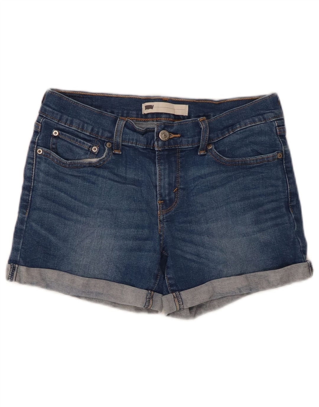 LEVI'S Damen Jeansshorts W26 Small Blaue Baumwolle