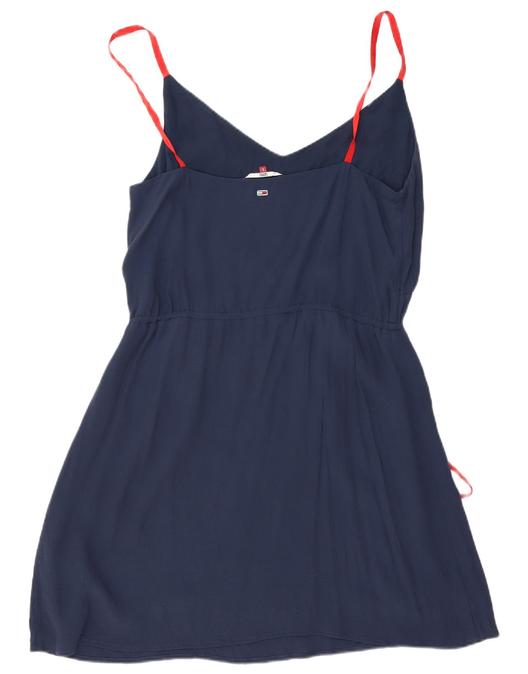 TOMMY HILFIGER Damen Slip Dress UK 14 Große Marineblaue Viskose