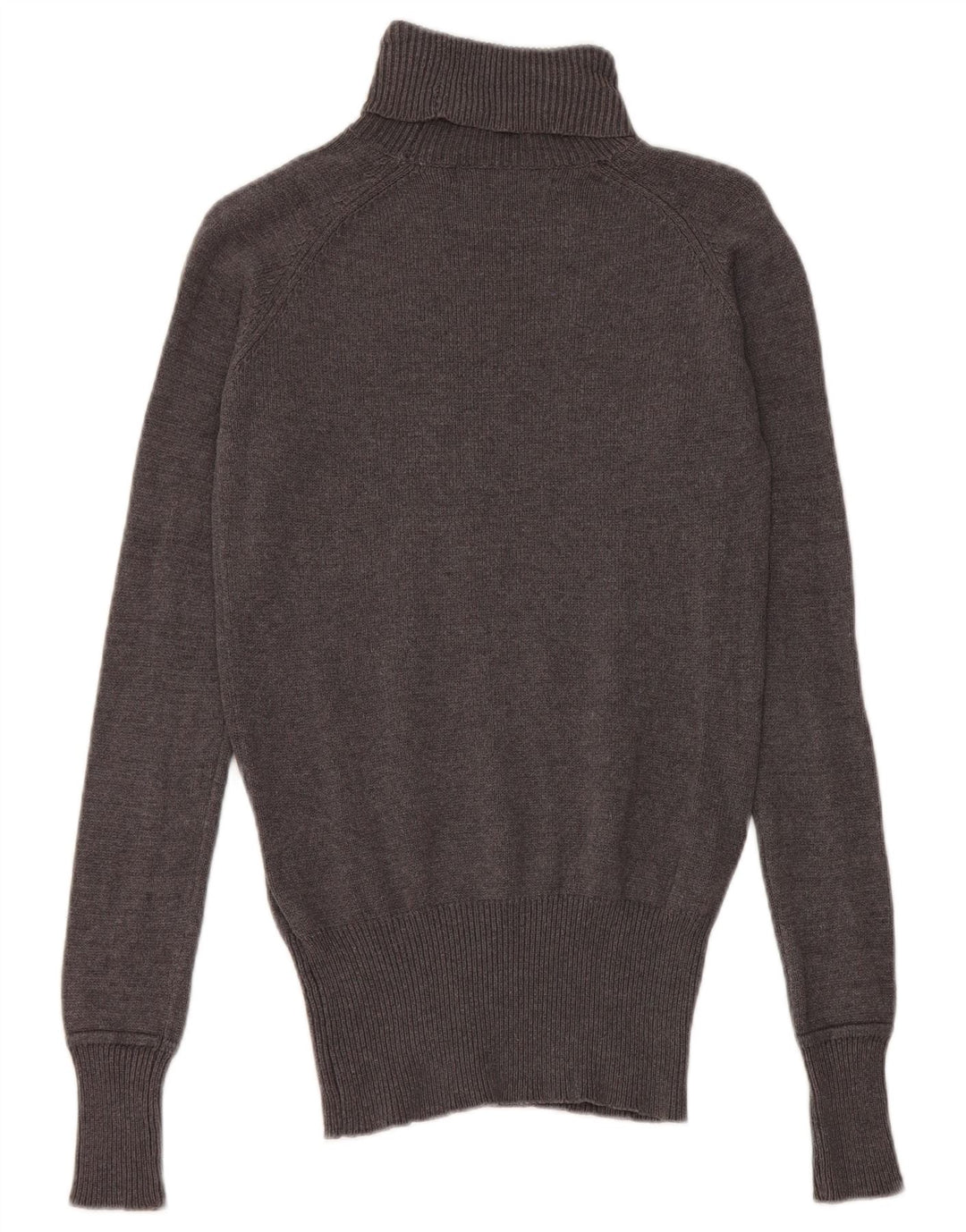 Zara Damen-Pullover mit Rollkragen, UK 12, mittelgraue Baumwolle
