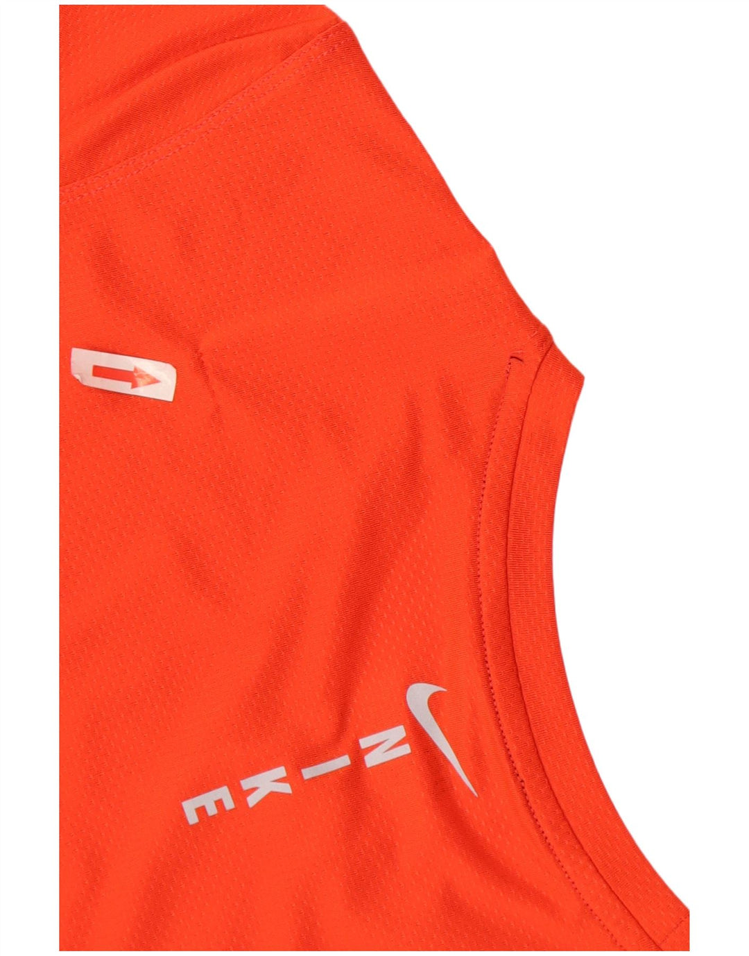 Nike Damen Dri Fit Graphic T-Shirt Top UK 14 Large Orange Polyester