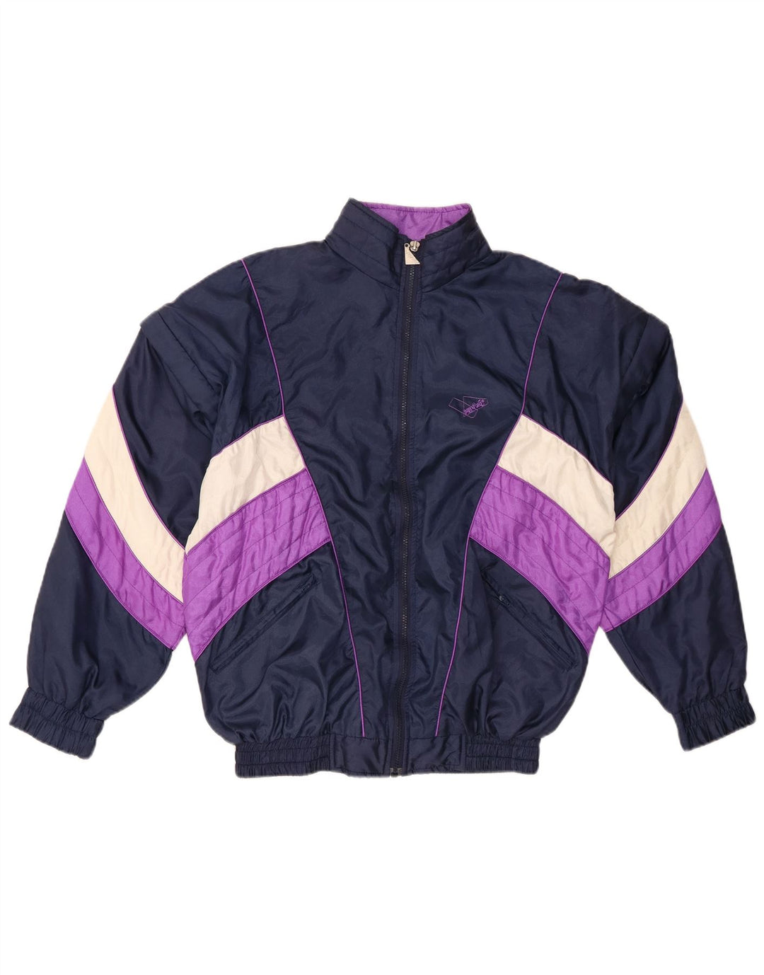 Pandora Herren-Trainingsanzug, mittelgroß, Marineblau, Farbblock, Polyamid, Retro