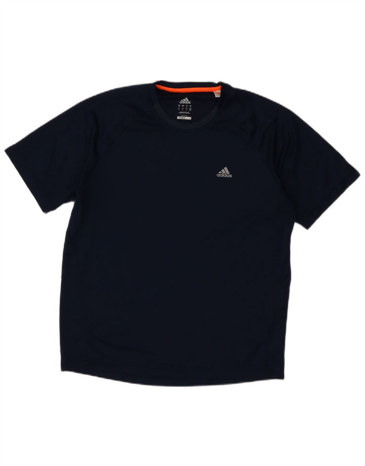 Adidas Herren Climalite T-Shirt Top Medium Marineblau Polyester