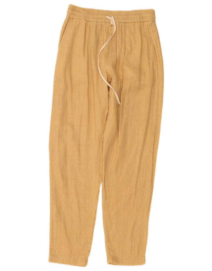 Zara Damen Tapered Chinohose Mittel W28 L30 Beige