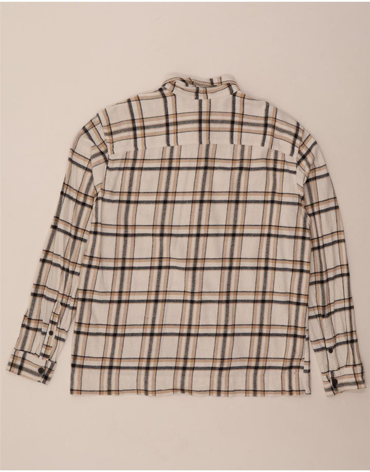 Jack & Jones Herren-Flanellhemd 2XL, weiß kariert, Baumwolle