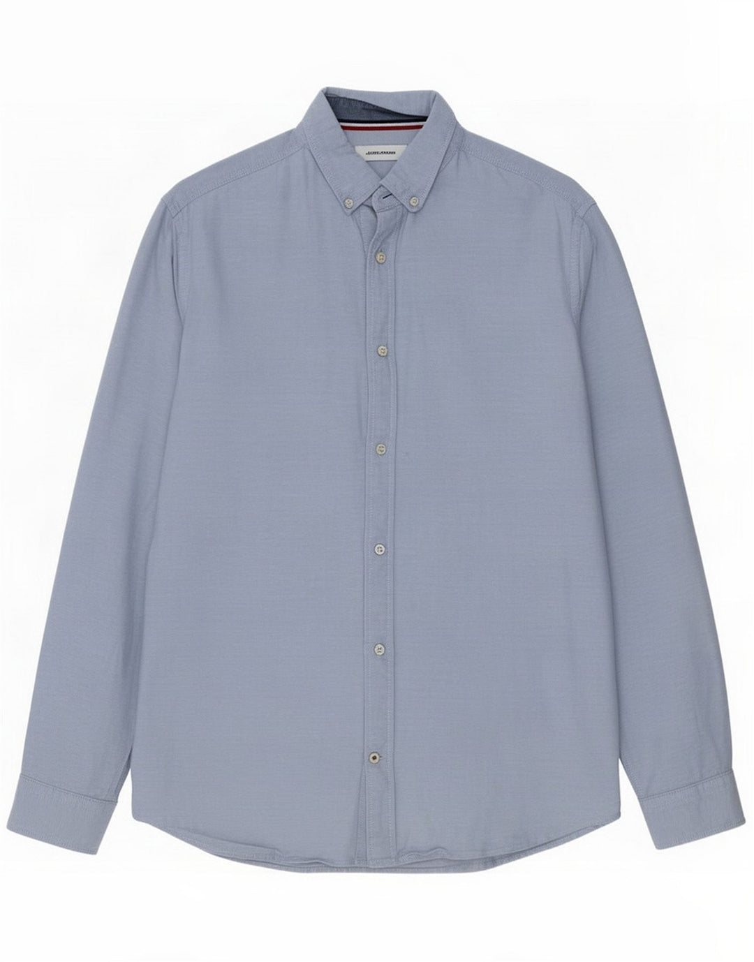 Jack & Jones Herrenhemd Mittelblau gefleckte Baumwolle
