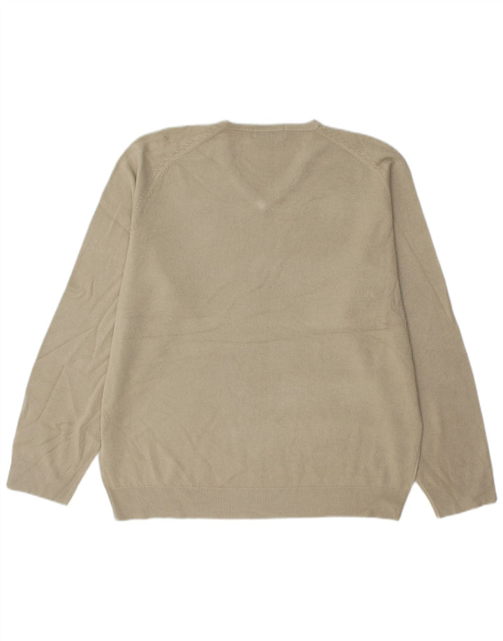 Marks & Spencer Herren-Pullover mit V-Ausschnitt, groß, beige, Acryl