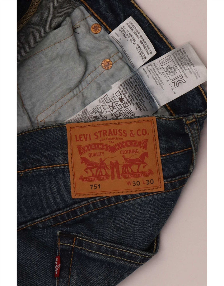Levi's Herren 751 Straight Jeans W30 L30 Blaue Baumwolle