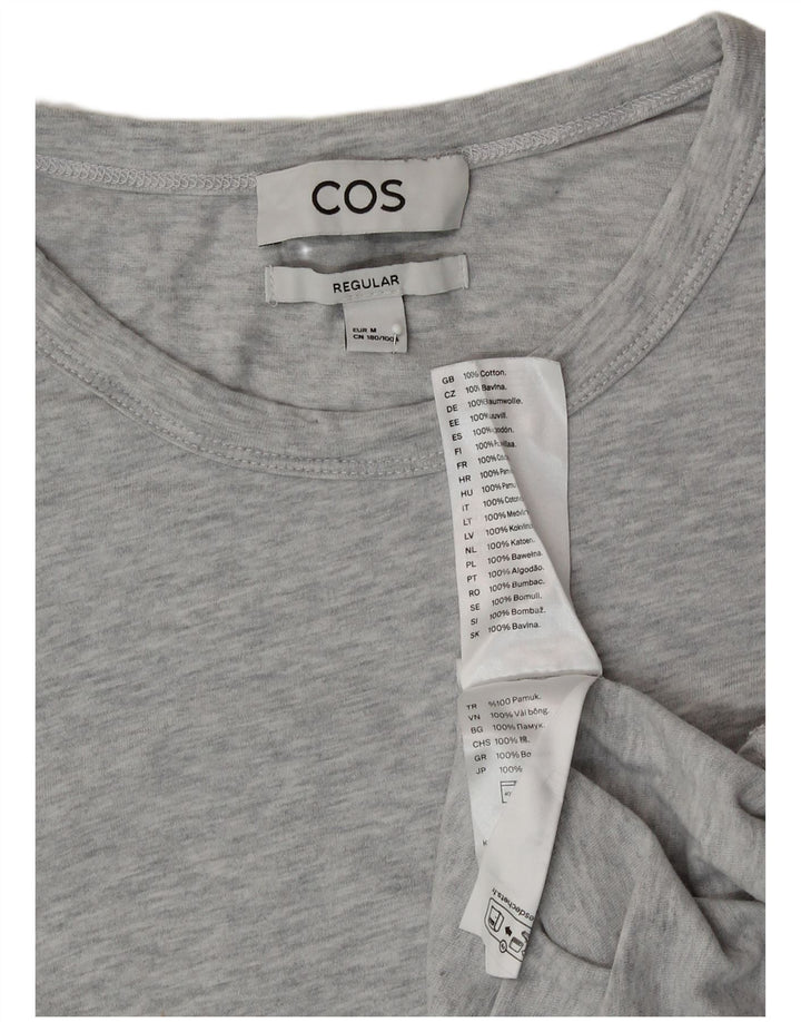 COS Herren-T-Shirt, normal, mittelgraue Baumwolle