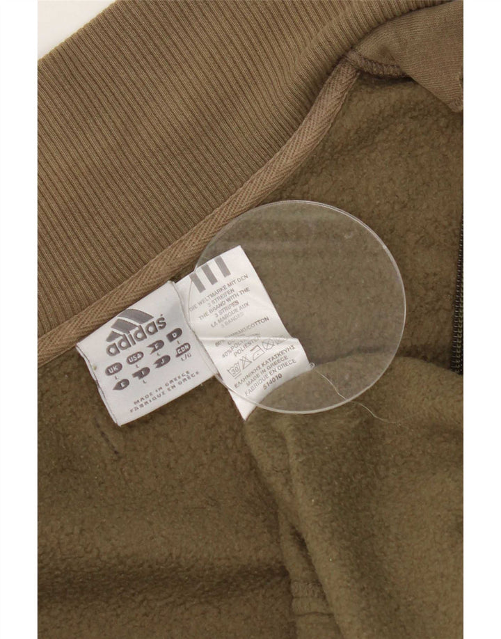 Adidas Herren-Trainingsanzug-Top-Jacke, große Khaki-Baumwolle