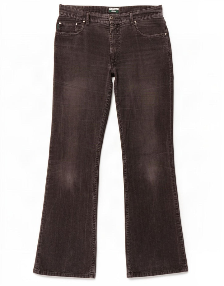Paul Smith Herren Bootcut-Cordhose W32 L31 Graue Baumwolle