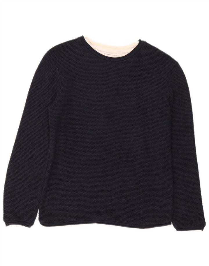 Zara Herren-Pullover mit Rundhalsausschnitt, mittelgroß, Marineblau