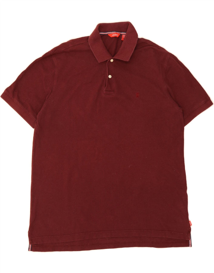 IZOD Mens Polo Shirt Large Burgundy Cotton Vintage Izod and Second-Hand Izod from Messina Hembry 