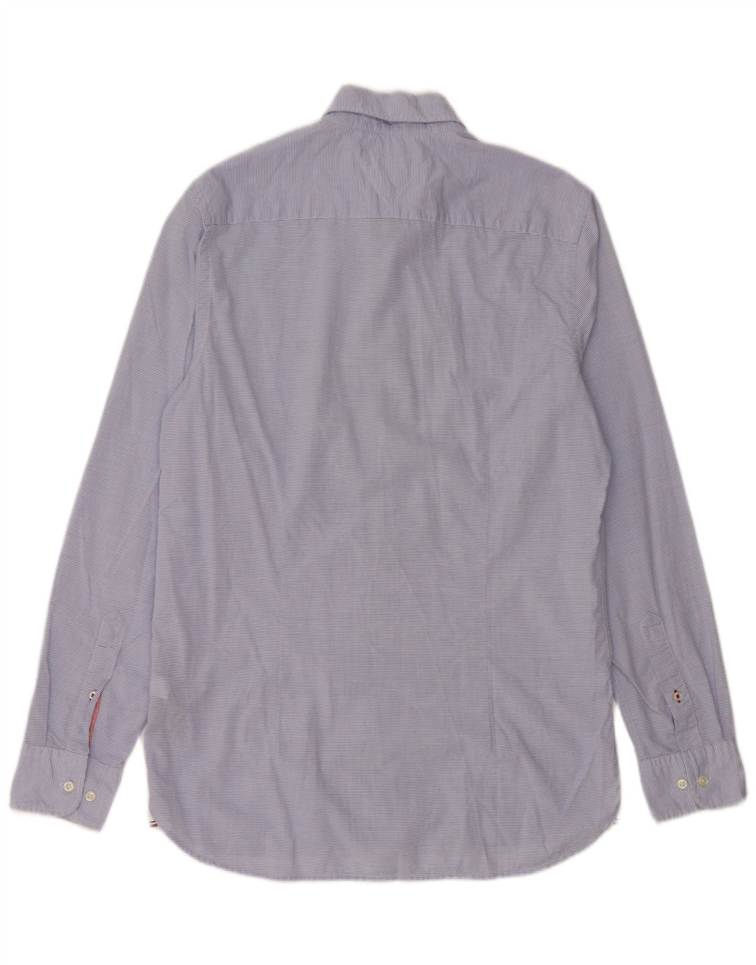 Tommy Hilfiger Herren Slim-Fit-Hemd aus mittelblauer Nadelstreifen-Baumwolle