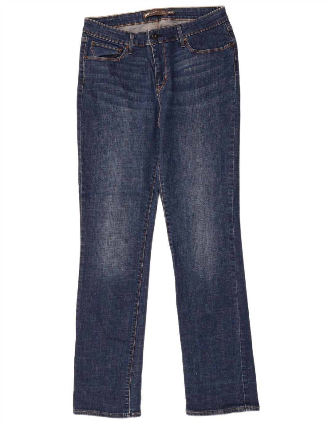 LEVI'S Damen Demi Curve Mid Rise Straight Jeans US 14 XL W32 L32 Blau