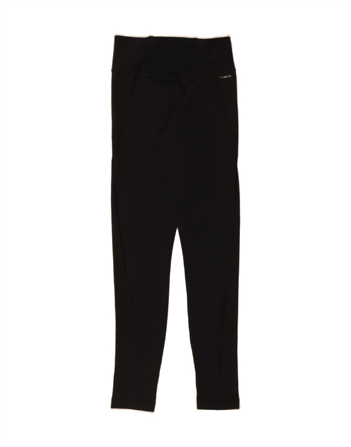 ADIDAS Womens Climalite Leggings UK 4/6 XS Black Polyester Vintage Adidas and Second-Hand Adidas from Messina Hembry 