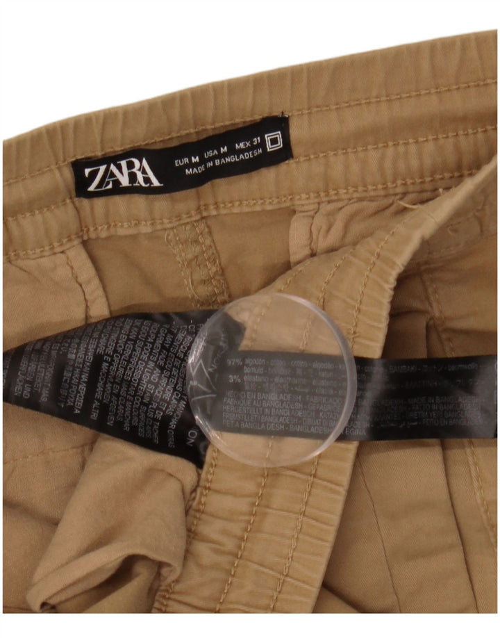 Gerade geschnittene Herrenhose von ZARA, Größe M, W31, L26, Beige, Baumwolle