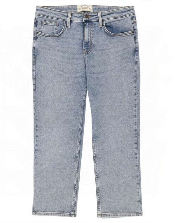 Fat Face Womens Sway Capri Jeans UK 12 Medium W30 L24 Blue Cotton