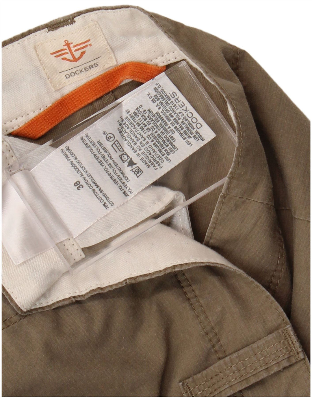 DOCKERS Herren Cargoshorts W38 XL Beige Baumwolle