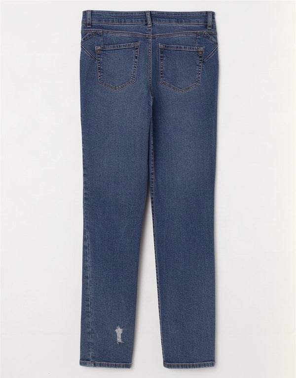 White Stuff Damen Straight Jeans UK 12 Medium W30 L30 Blaue Baumwolle