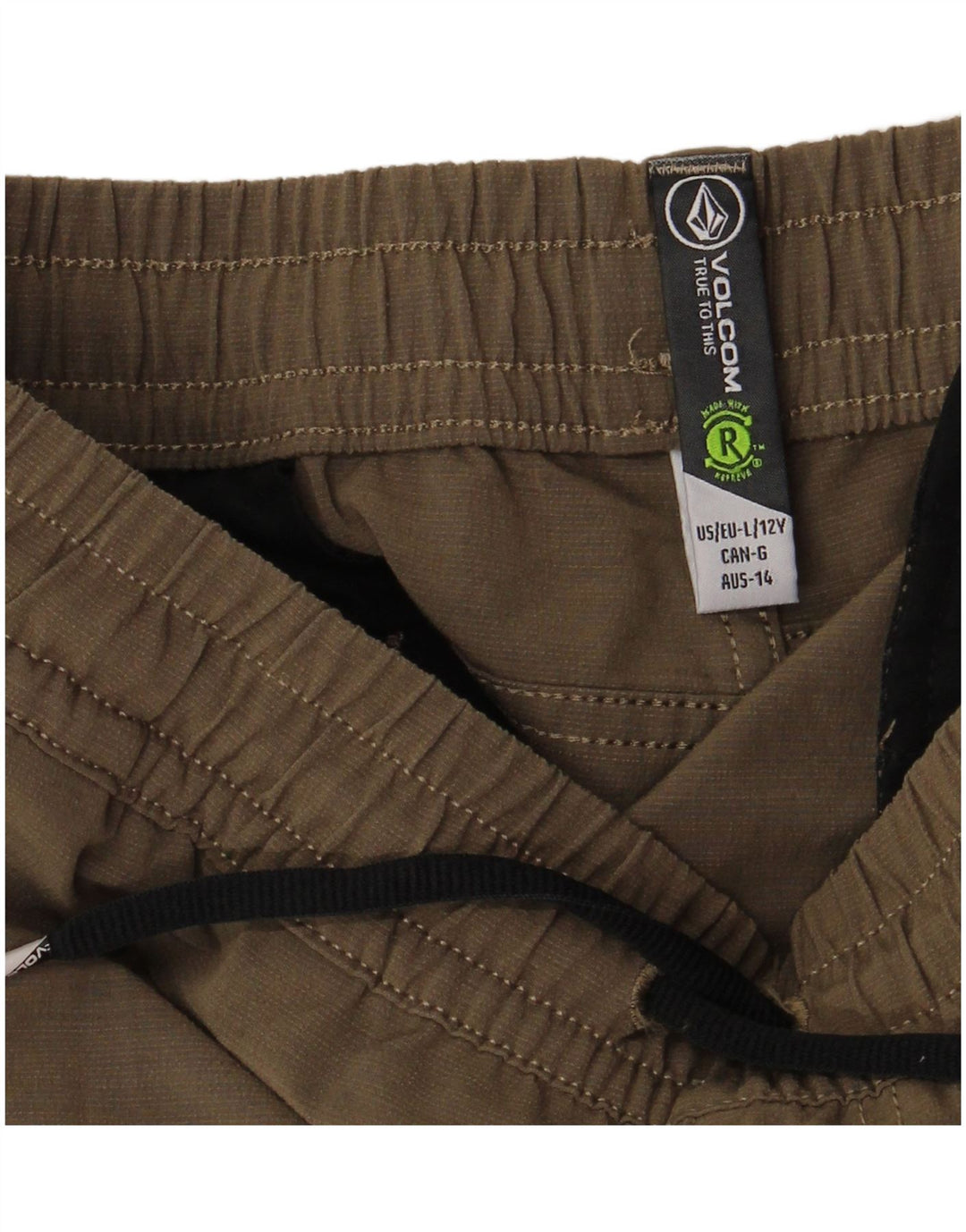 VOLCOM Freizeitshorts für Jungen, 11–12 Jahre, Größe L, W26, Khaki
