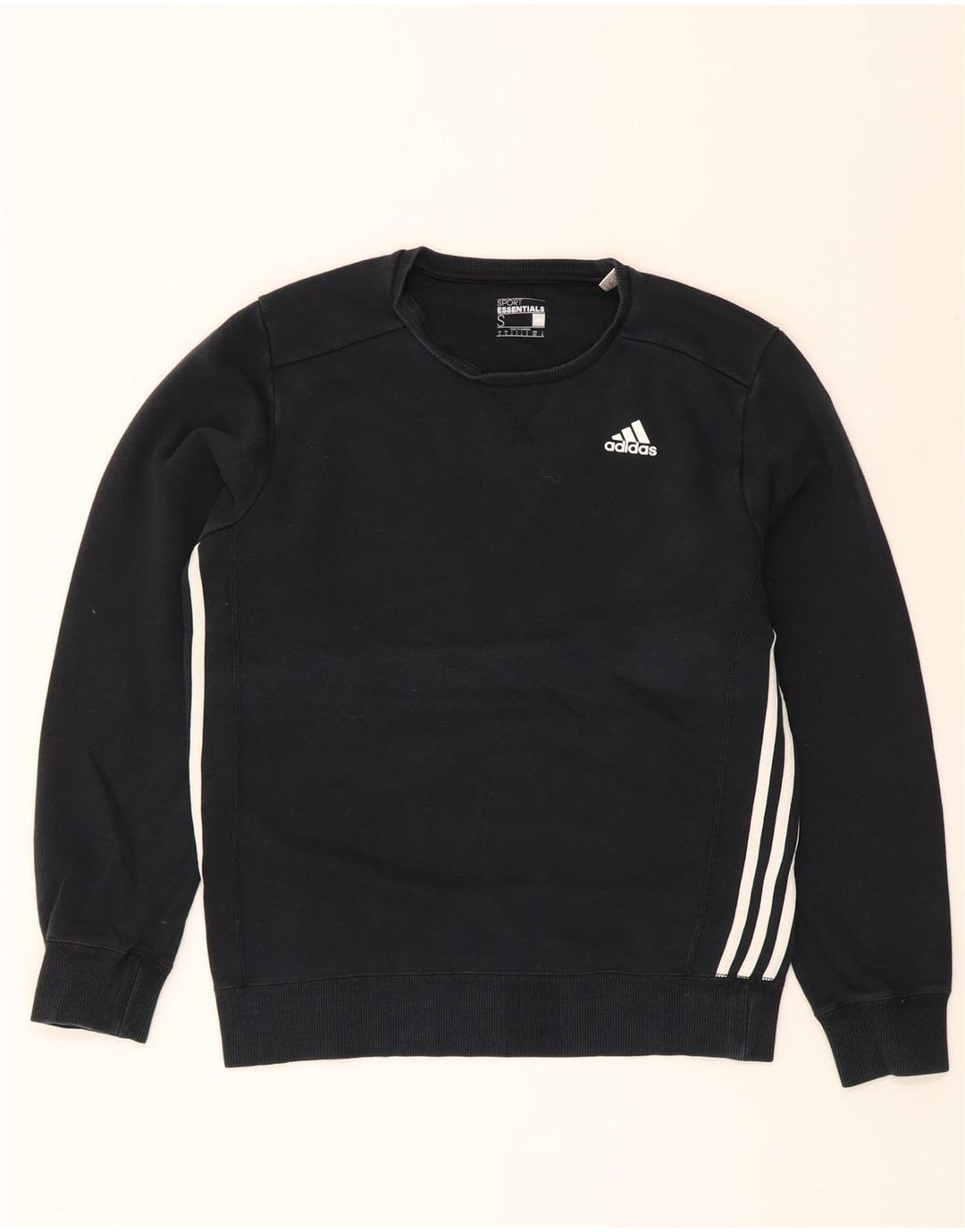 ADIDAS Mens Sweatshirt Jumper Small Black Cotton Vintage Adidas and Second-Hand Adidas from Messina Hembry 