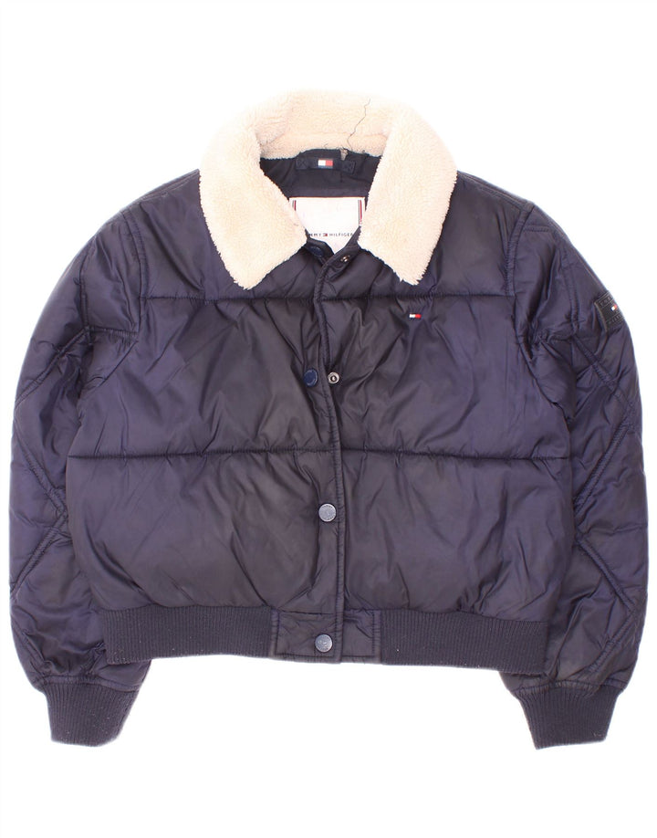 Tommy Hilfiger Wattierte Jacke für Mädchen, 7–8 Jahre, Marineblau, Polyester