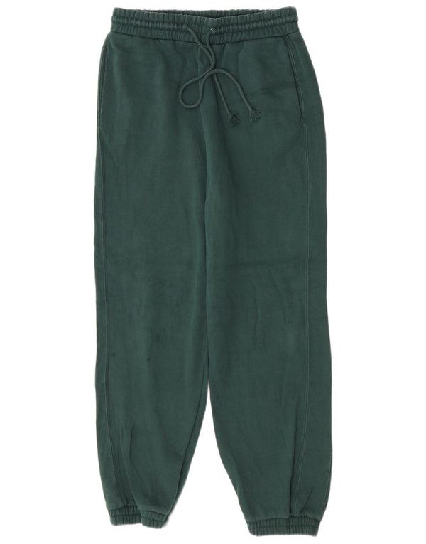 Zara Damen Trainingshose Jogger UK 12 Mittelgrüne Baumwolle