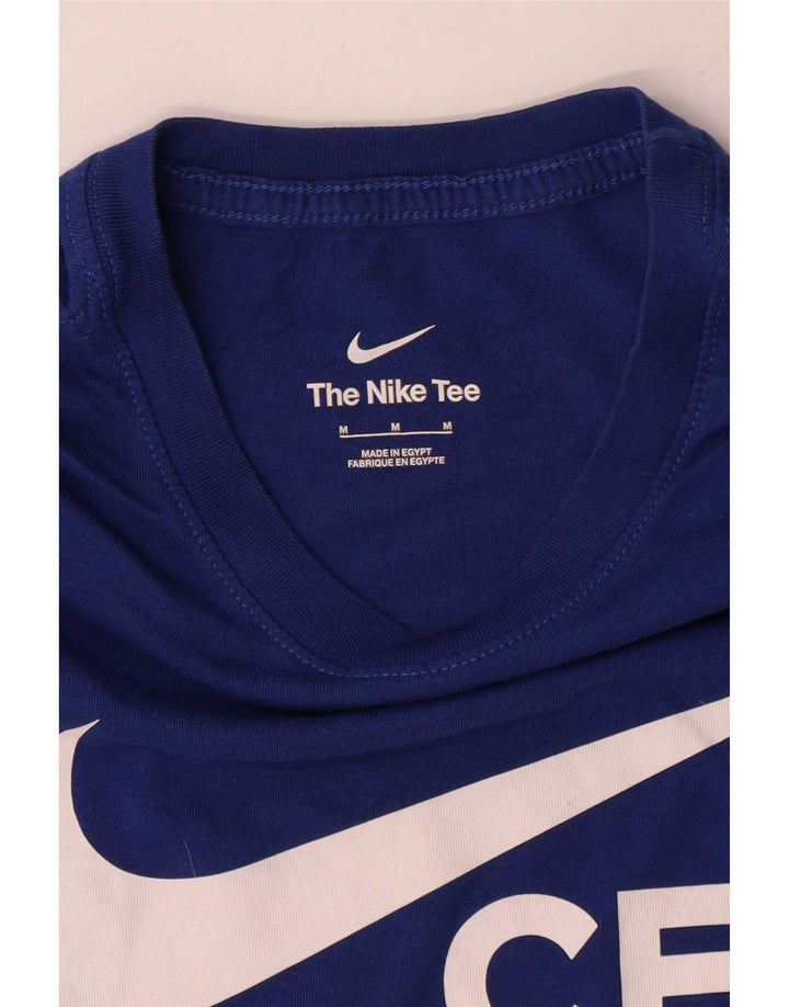 Nike Herren-T-Shirt mit Grafik, mittelblaue Baumwolle