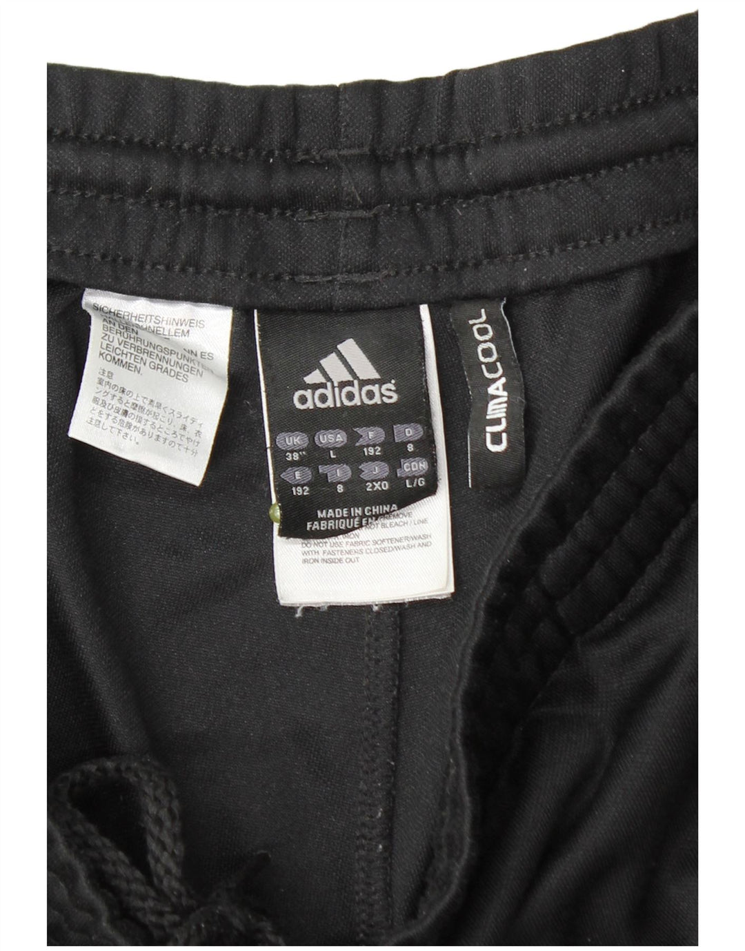 Adidas Herren-Trainingshose XL, schwarzes Colourblock-Polyester