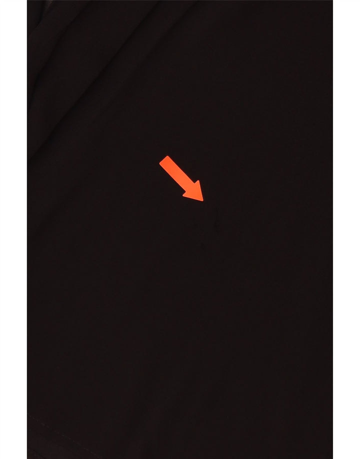 ZARA Damen Langarm-Blusenoberteil UK 14 Large Schwarz Polyester