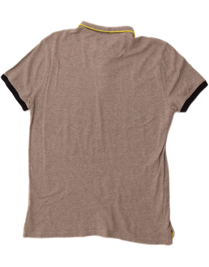 MASSIMO DUTTI Herren-Poloshirt mit lässiger Passform, Größe L, Grau