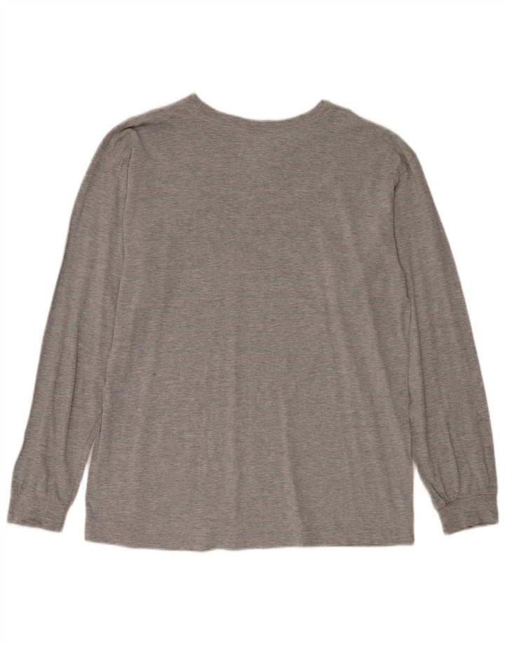 Adidas Herren Graphic Top Langarm Große graue Baumwolle
