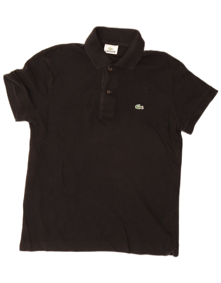 Lacoste Herren-Poloshirt, Größe 3, klein, schwarze Baumwolle