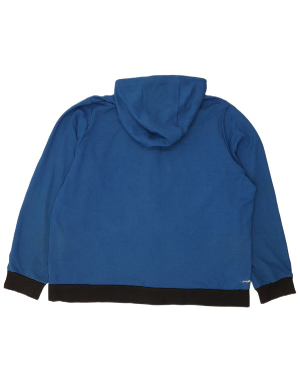 Adidas Herren Climalite Zip Hoodie Pullover 2XL Blau Colourblock Polyester