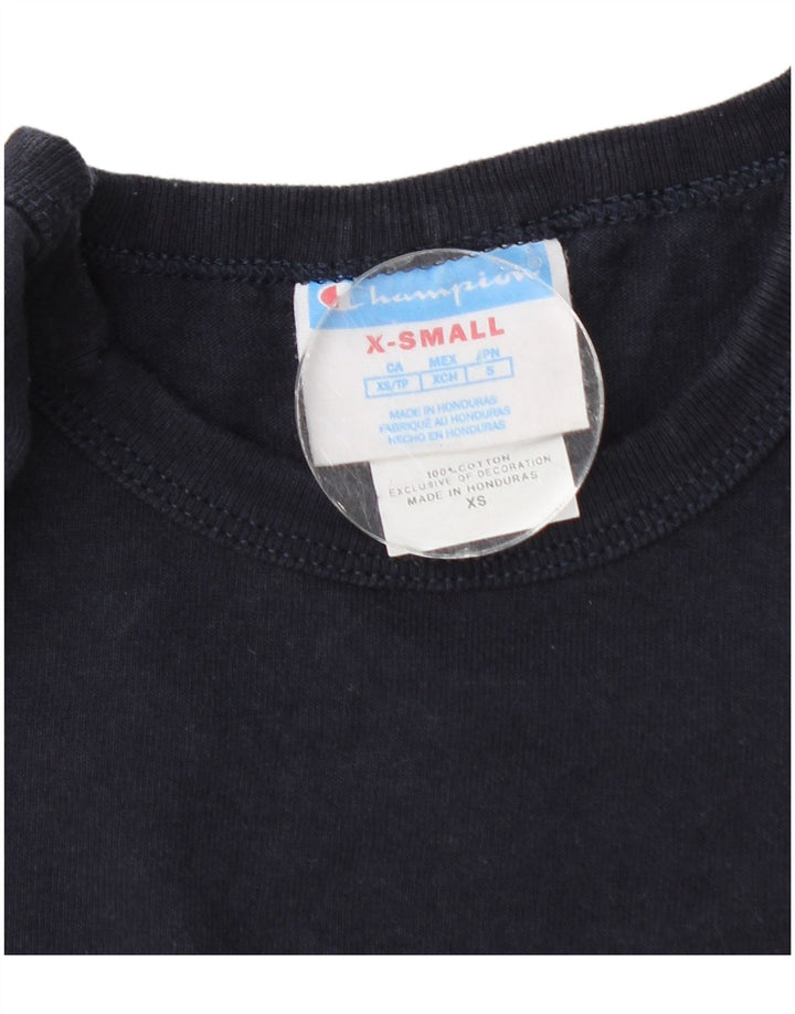 Champion Herren Graphic Top Langarm XS Marineblau Baumwolle