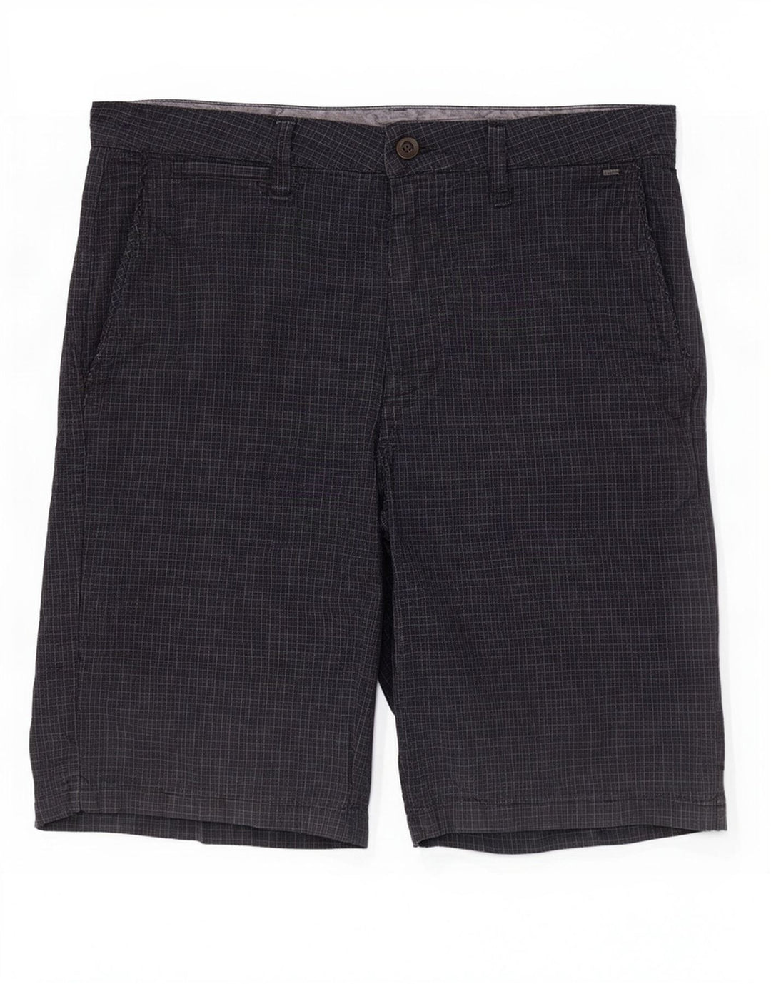 Vans Herren Chinoshorts W32 Mittelschwarz karierte Baumwolle