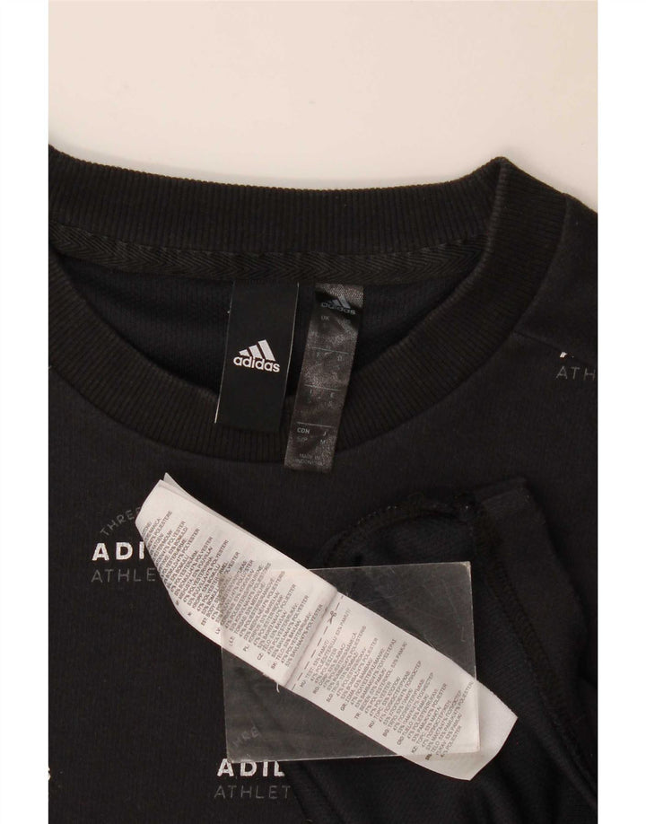 Adidas Herren Graphic Sweatshirt Pullover Small Schwarz Baumwolle