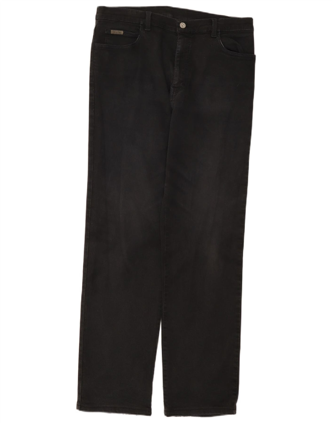 Calvin Klein Jeans Damen Straight Jeans W34 L31 Schwarze Baumwolle