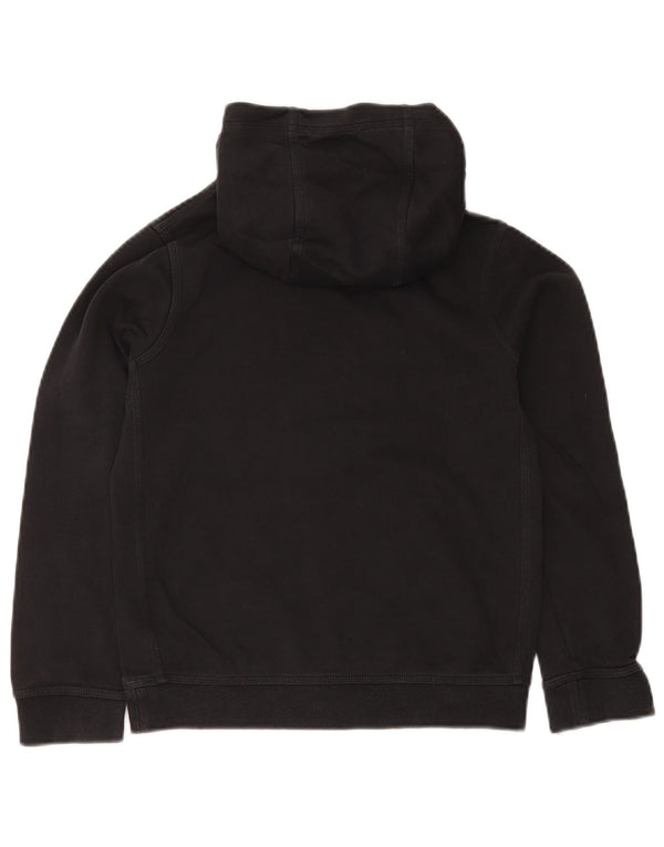 Nike Boys Graphic Hoodie Jumper 10-11 Years Medium Black Cotton