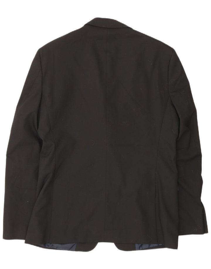Zara Herren-Blazer mit 2 Knöpfen, EU 50, mittelschwarz, Polyester
